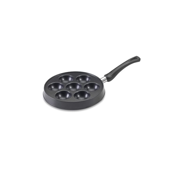 Sartén Ebelskiver Nordic Ware, color danés, negro, 24 cm, aluminio fundido
