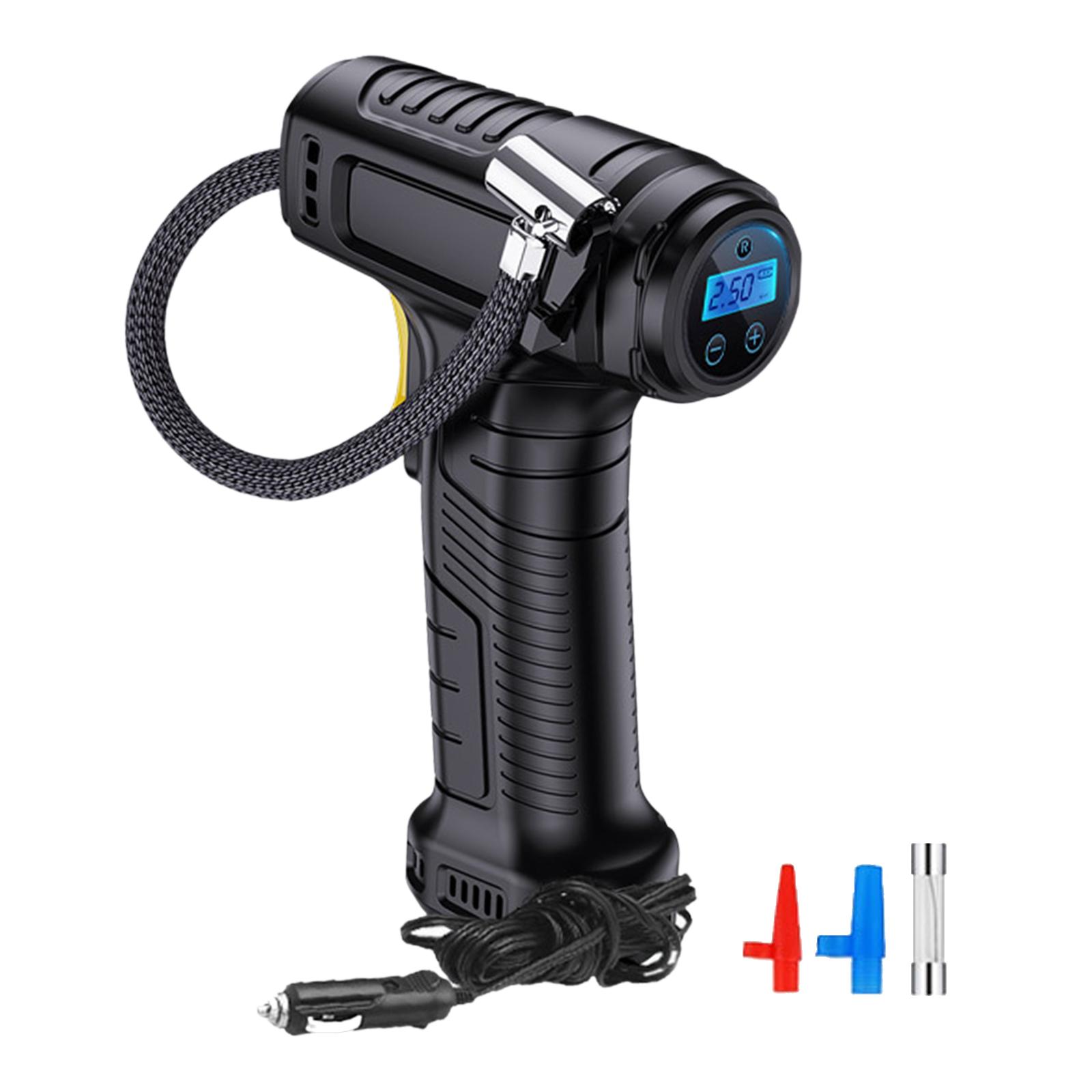 Ioensy - Bomba De Aire Para Neumáticos, Vehículos Compactos, Bomba Inflable Para Bicicletas, Camiones, Bolas, Pantalla Digital, Esfera