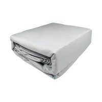 Zahr - Juego De Sábanas Marina Lisa 2.5 Plazas Gris Claro