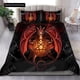 thumbnail image 1 of Dragon Printed Duvet Cover King Queen Western Magic Dragon Bedding Set Teen Adults Ancient Mythical Animal Polyester Quilt CoverBed Sheets, 1 of 5