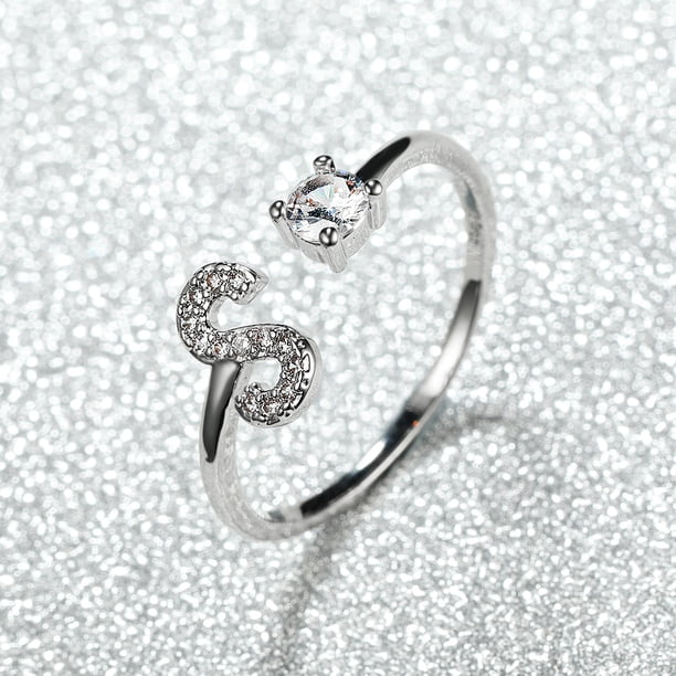 Stylish Silver A-Z Initial Rings for Weddings, Bridesmaids, and Couples - Perfect Gifts for Love and Fashion