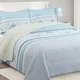 thumbnail image 2 of Cubrecama Quilt Sherpa 2pl Celeste Azul Y Blanco. Diseño A Franjas Y Bloques Horizontales, 2 of 3