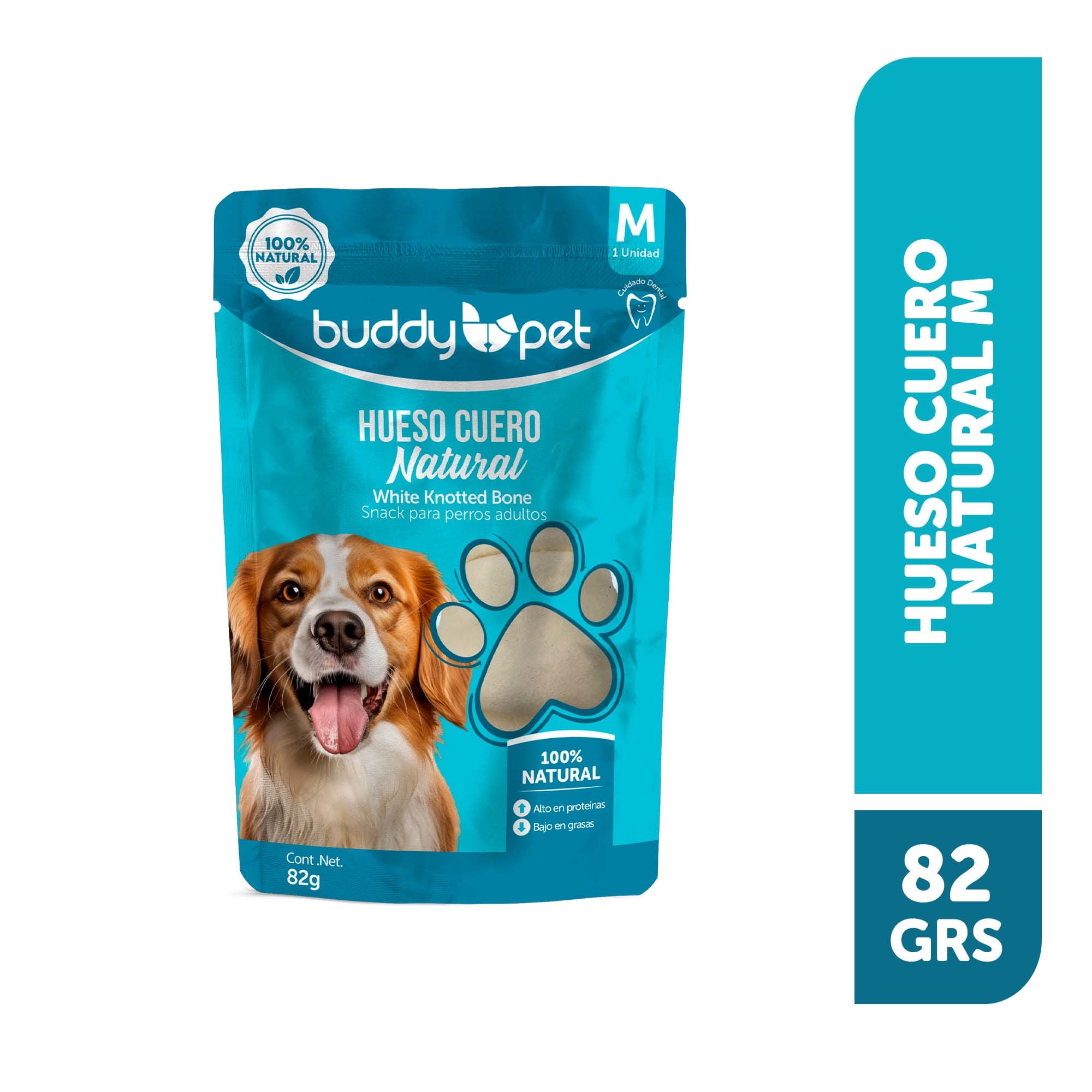 Hueso Cuero Natural Tamaño M 1 Un Buddy Pet