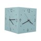 thumbnail image 1 of Reloj De La Pared De La Esquina De Doble Cara Reloj De Esquina Cuadrada Para La Sala De Estar En Casa Azul, 1 of 5