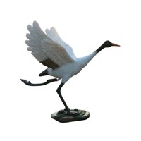 Magideal - Esculturas De Grúa Al Aire Libre, Adornos De Grúa De Escultura De Pájaro, Estatuilla De Animales Para Césped, Patio, Estanque, Patio, Jardín De Hadas 28X15X23.5Cm