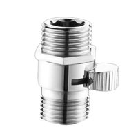 Magideal - Válvula De Control De Flujo De Ducha,Accesorios De Válvula De Cierre,Conexión Estándar,Válvula De Grifo De Lavabo De Baño,Válvula De Control De Flujo Doble Externo