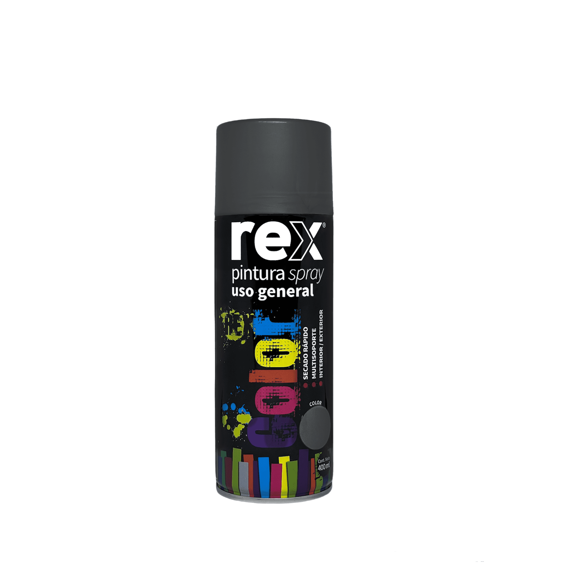 Pintura Spray General Gris Maquina 400ml Rex 60051