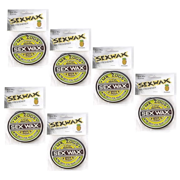 Ambientador Sex Wax Mr. Zoggs 3" Piña Paquete de 6