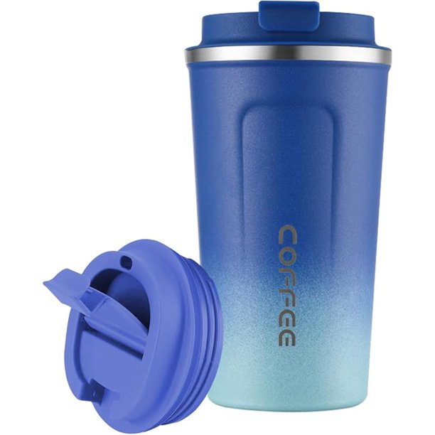 Taza Termo De Café De 18 Oz/510 Ml De Acero Inoxidable 304 Con Tapa, Taza De Vacío Para Bebidas De Café Frías Y Calientes, Vaso Térmico Para Café, Para La Oficina, El Automóvil Y El Parque
