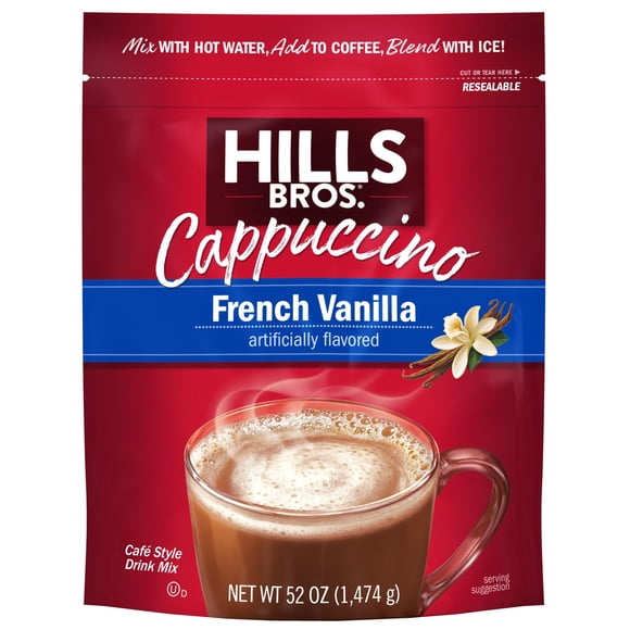 Mezcla para cappuccino Hills Bros. French Vanilla, 1 paquete de 1.53 L