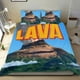 thumbnail image 1 of Lava Conjunto de sábanas temático, trío de piezas, cómodo y amigable con la piel, diseño único, regalo de decoración para el hogar para familiares, amigos y fans,135cm *200cm, 1 of 6