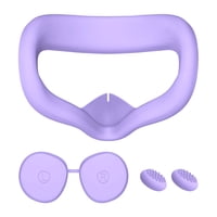 Cubierta Facial Y Cubierta De Lente Aaronmei Compatible Con Meta Quest 3S Morado
