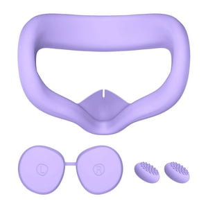 Cubierta Facial Y Cubierta De Lente Aaronmei Compatible Con Meta Quest 3S Morado