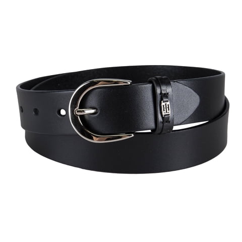 Cinturón Para Jean Tommy Hilfiger 3.5 Cm Hebilla Plateada