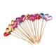 thumbnail image 2 of El palillo del corazón del cuero del toothpick de 20 pedazos escoge el topper del cumplea?os multicolor, 2 of 5
