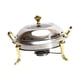 thumbnail image 3 of Bandeja para calentar alimentos, plato para frotar, multiusos con estante, olla caliente Shabu Shabu, estufas de Alcohol para acampar, olla común para Oro, 3 of 5