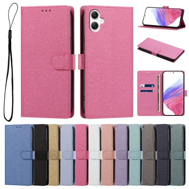 Cartera para Samsung Galaxy A06 con Bolsillo de Tarjetas, Rojo Rosa