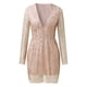thumbnail image 1 of Vestidos sexys para mujer, para citas nocturnas, escote en V profundo, lentejuelas brillantes, atuendos para discoteca, salidas, fiestas, cócteles, minivestidos, 1 of 6