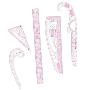 Magideal - Regla Curva Francesa, Reglas Curvas De Ropa, Creación De Plantillas De Patrones, Regla De Costura A Medida, Regla De Medición Para Diseñadores, Creado 5 Piezas