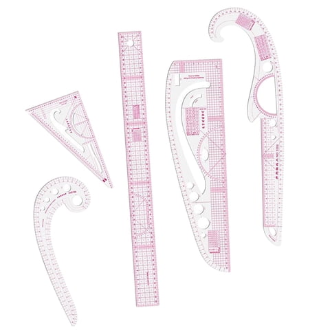 Magideal - Regla Curva Francesa, Reglas Curvas De Ropa, Creación De Plantillas De Patrones, Regla De Costura A Medida, Regla De Medición Para Diseñadores, Creado 5 Piezas