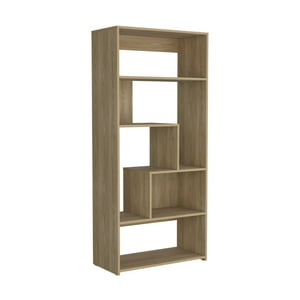 Fmfurniture - Biblioteca Estante 160X73X35 Cm Café Claro