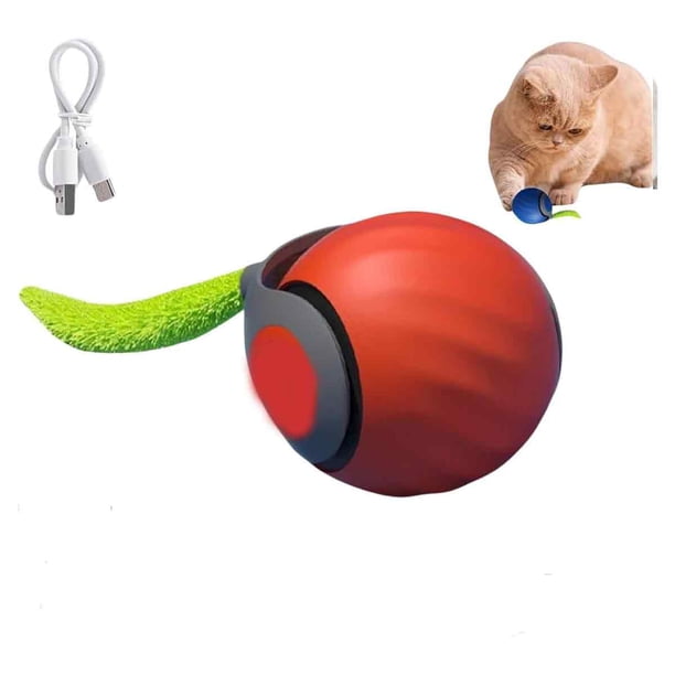 Juguete para gatos, juguete interactivo de nueva generación, juguetes interactivos para gatos de interior, pelota interactiva inteligente, pelota con movimiento automático y cola.