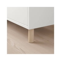 Genérico - Kit 4 Patas Madera Con Placa Para Sillones Y Gabinetes Altura 10 Cm