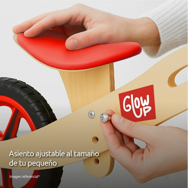 Bicicleta equilibrio infantil aprendizaje de madera Rojo a