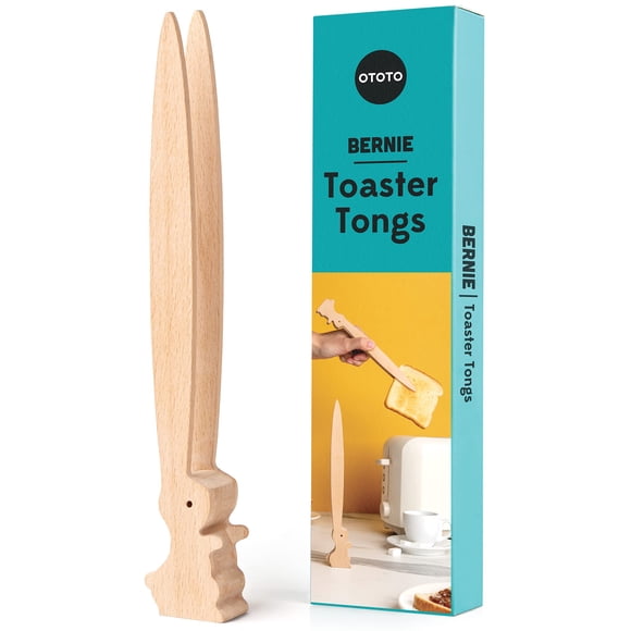 Pinzas para tostadora OTOTO Bernie Bunny Rabbit, utensilios de madera