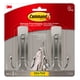 thumbnail image 1 of Wall Hooks Command, 2 ganchos dobles grandes de níquel cepillado, 1 of 9