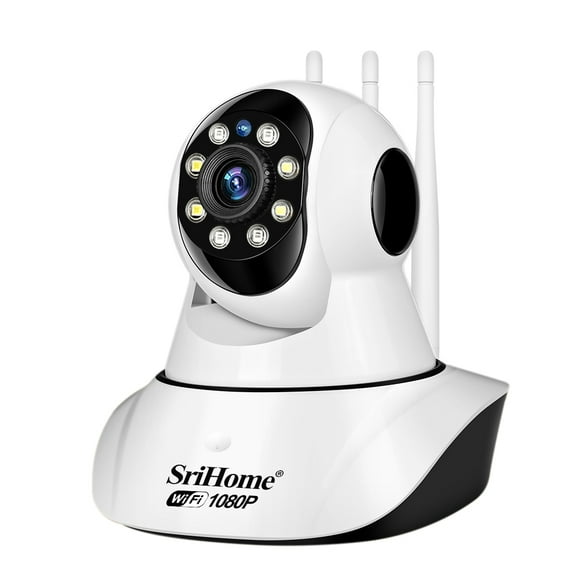 Cámara IP WIFI 2MP FHD 1080P SriHome SP029 Luz LED