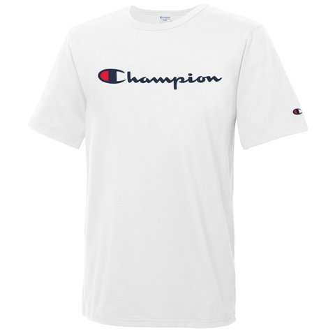 Camiseta Champion Heritage Script Logo Blanca Para Hombre