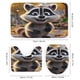 thumbnail image 3 of Mapache-theme 4-Piece Shower Curtain Set with Rugs, Waterproof Bathroom Decor Set Includes Bath Mat, U-Shaped Rug, Toilet Lid Cover and Curtain with Hooks, 3 of 6
