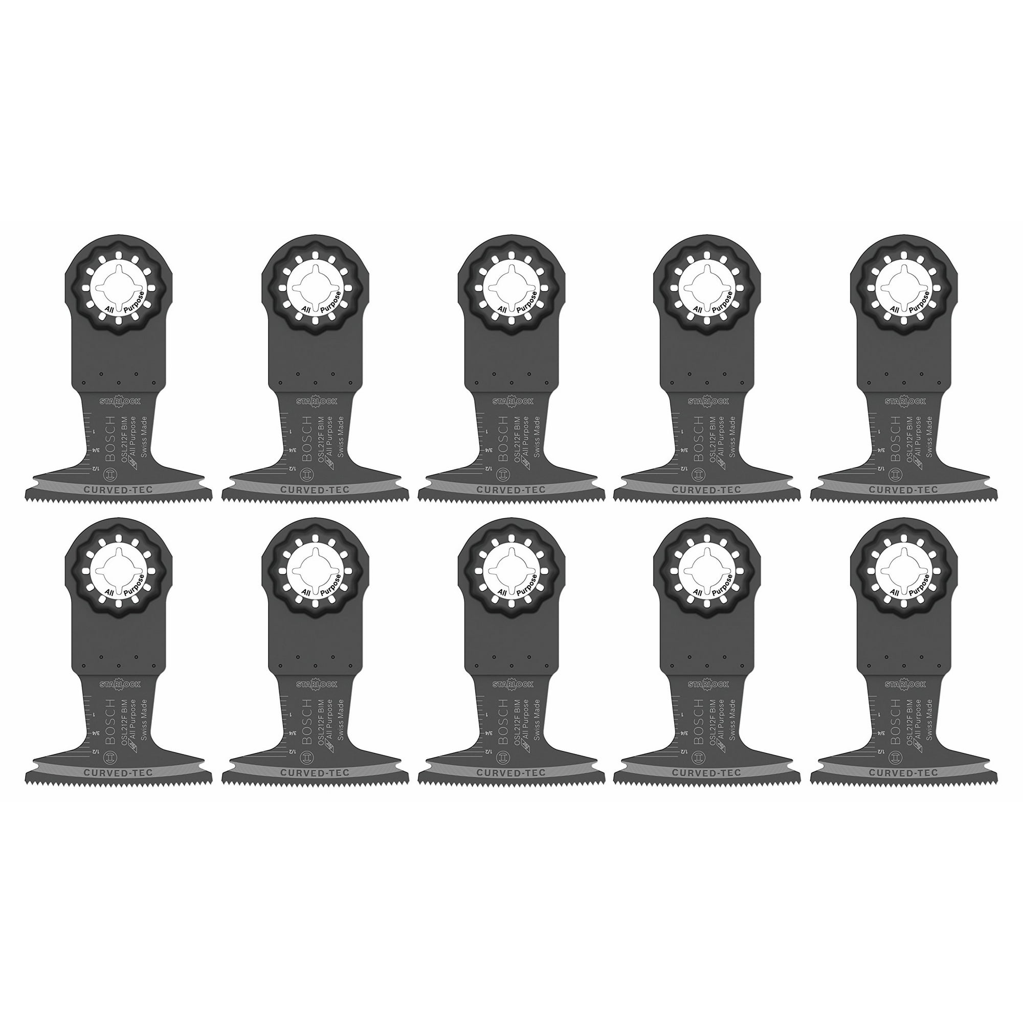 Pack De 10 Hojas De Corte Sumergible Bimetálicas Bosch Osl212f-10 Starlock 2.5