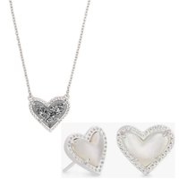 Other Brands - Collar Y Aretes Kendra Scott Corazón Ari Baño De Rodio