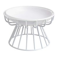 Magideal - Cuenco Elevado Para Alimentación De Gatos, Cuenco De Cerámica, Marco De Hierro, Accesorios Multiusos Extraíbles, Base Estable, Minimalista Para Alimen Estilo A