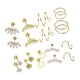 thumbnail image 1 of Pendientes De Tuerca Pluma Geométrica Lisa 20 Piezas Para La Boda Del Día De Navidad, 1 of 5