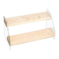 Bothyi - Expositor De Madera Acrílico De 2 Niveles Para Figuras, Perfumes Y Cupcakes