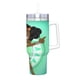 thumbnail image 2 of Super Sema Vaso aislado de acero inoxidable con asa, diseño temático, regalo para familia, amigos y fans; incluye pajita y encaja en el portavasos estándar, 40 oz, 2 of 6