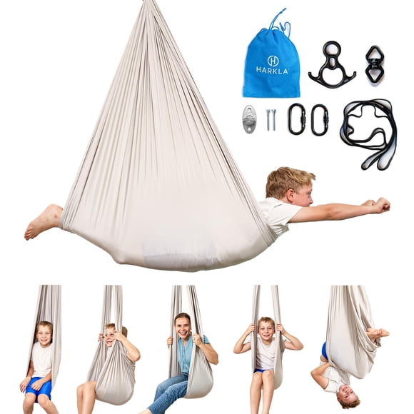 Sensory Swing Para Niños Y Adultos Con Capacidad Para 136 Kg Color Gris