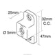 thumbnail image 5 of Separador para corredera de cajón Rok de 25 mm, plástico, paquete de 4, blanco, 5 of 8