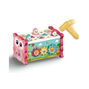 Babyword - Cubo Actividades Montessori Buho Infantil 8 En 1 Rosado