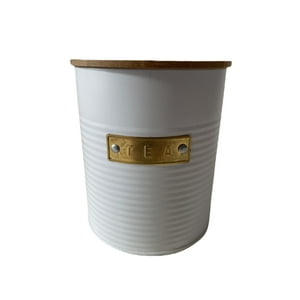 Decogreen - Canister Blanco Placa Doradatea13X11