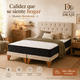 thumbnail image 2 of Cama 2 Plazas Base Dividida Respaldo Capitone Lino Beige Colchón, 2 of 10