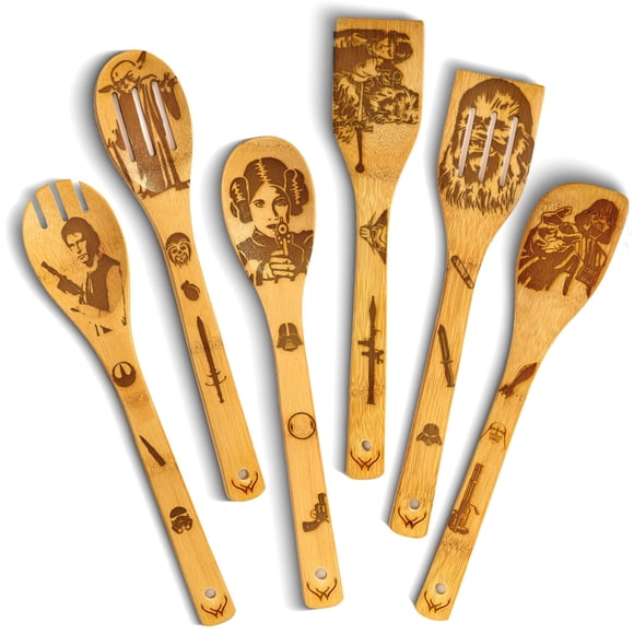 Set de utensilios de madera WOODLANDS USA de bambú, 6 piezas