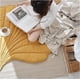 thumbnail image 3 of Manta decorativa 3D con forma de hojas para mascota, cojín de cama para perro, alfombra para perro, almohadilla reversible de algodón con diseño de hojas verdes, para el hogar (color: amarillo (50 x 4, 3 of 7
