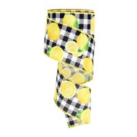 Bothyi - Lemons Wired Ribbon Diy Impreso Guirnalda Decoración Para El Hogar Lazos Para El Cabello Fabricación De Artesanías