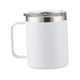 thumbnail image 2 of Taza De Café Aislada De Acero Inoxidable A Prueba De Fugas Para Salón Restaurante Camping Blanco, 2 of 3