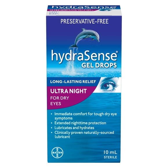Gotas de gel HydraSense Night Therapy, 10 ml, para ojos secos