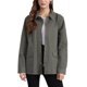 thumbnail image 1 of INSPIRE CHIC Chaquetas utilitarias para mujeres de regreso a clases con cintura de cordón, bolsillos con solapa, cremallera y botones Gris XL, 1 of 6